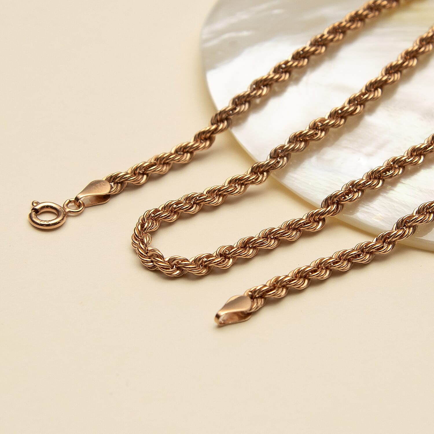 9K Rose Gold  Chain (Size - 18),  Gold Wt. 4 Gms