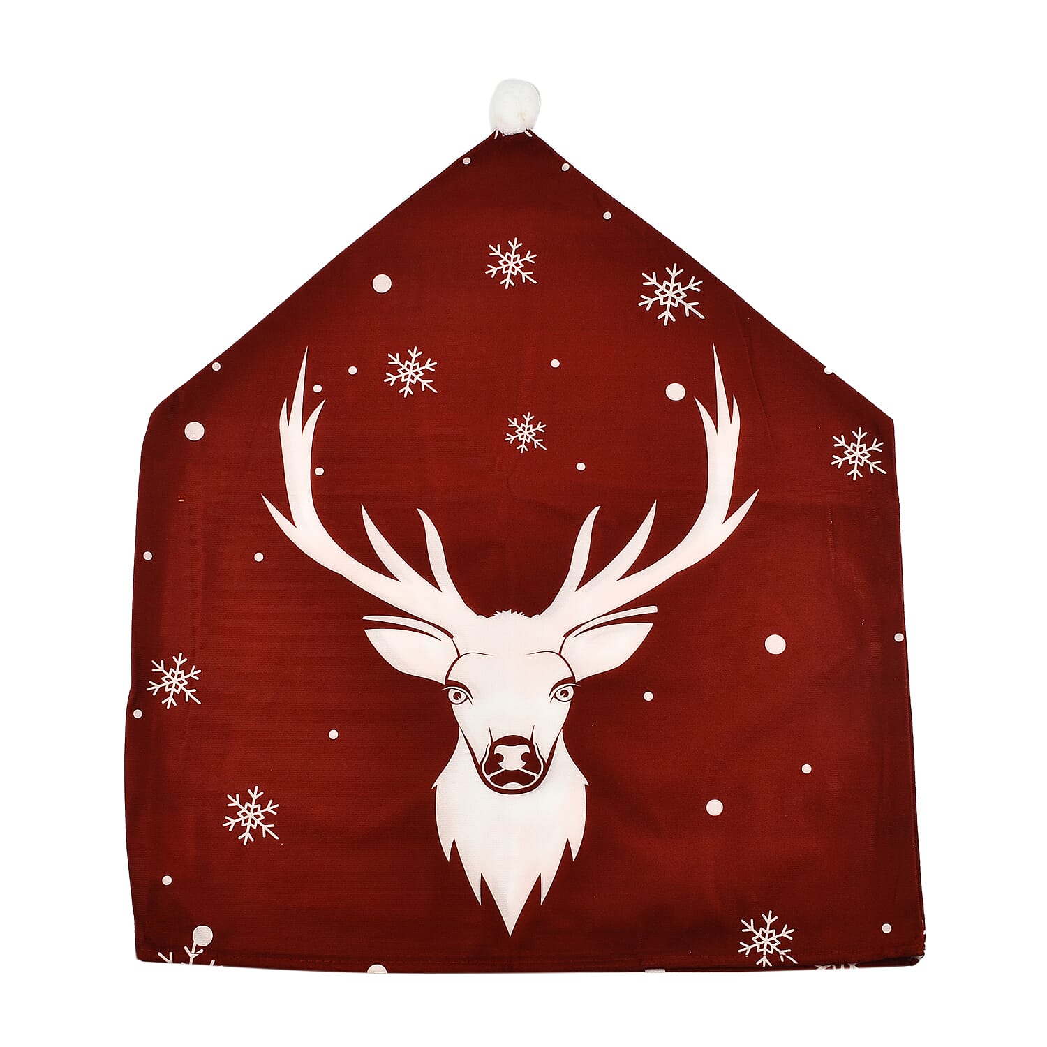 Set of 4 - Christmas Chair Covers with Reindeer Pattern