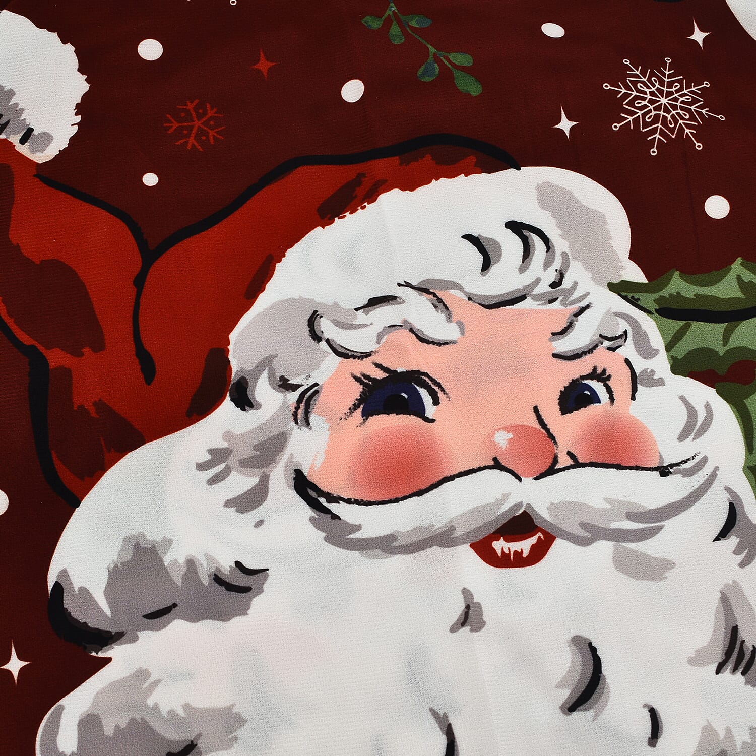 Set of 4 - Christmas Chair Covers with Santa Claus Pattern