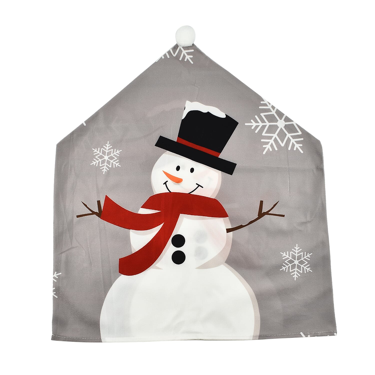 Set of 4 - Christmas Chair Covers with Snowman Pattern