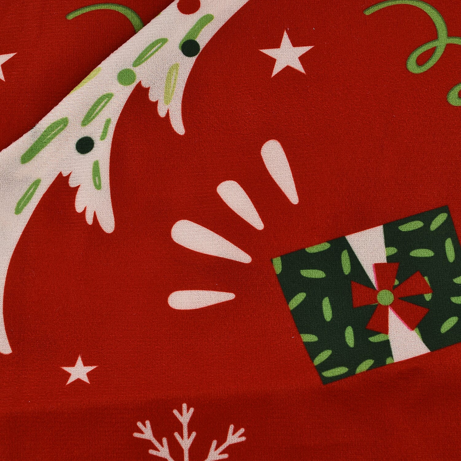 Set of 4 - Christmas Chair Covers with Christmas Tree Pattern