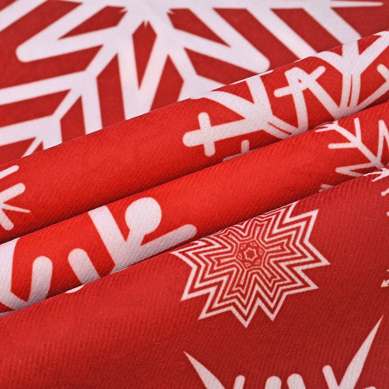 Polyester Christmas Tree Cushion Cover - Burgundy