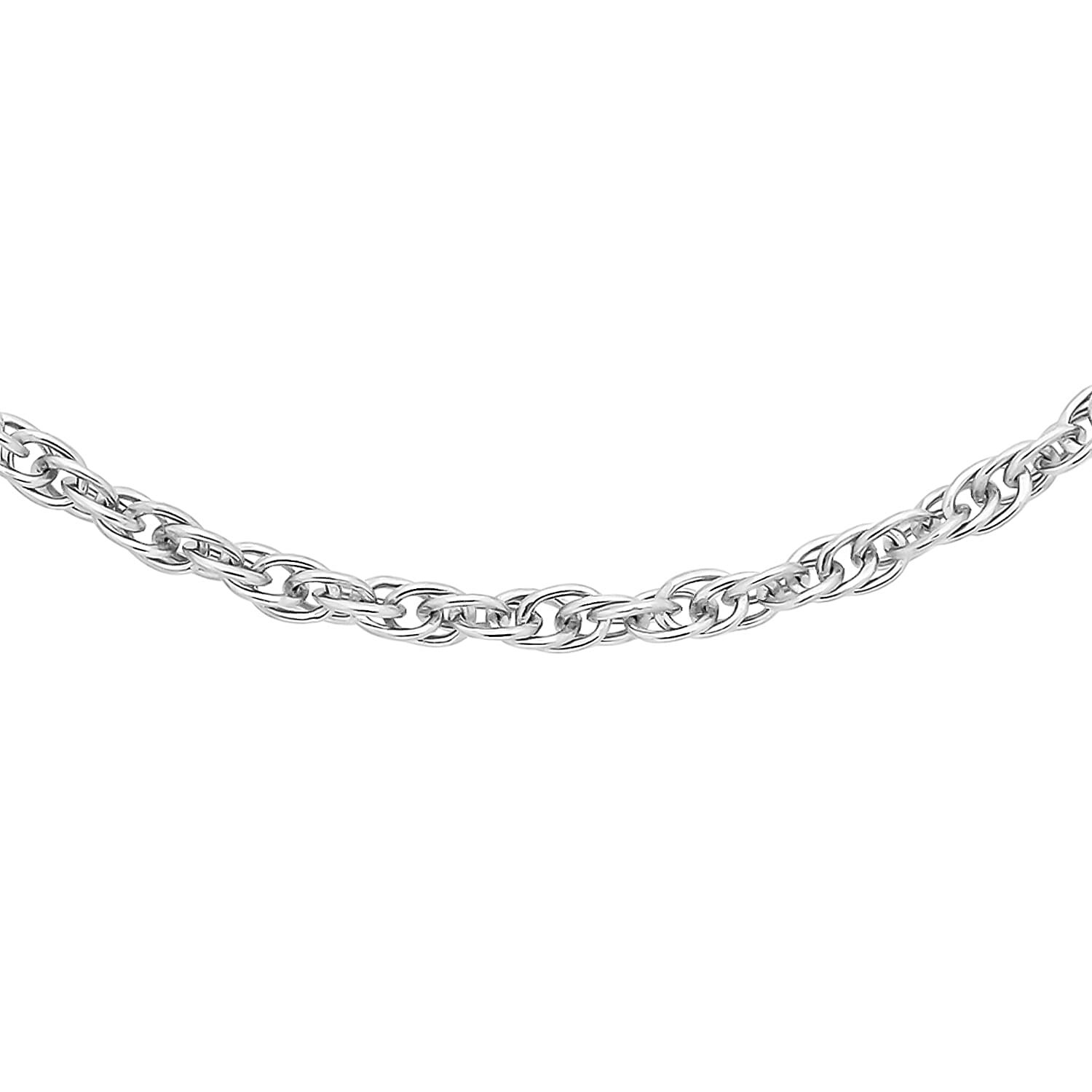 9K White Gold  Chain (Size - 18),  Gold Wt. 0.45 Gms