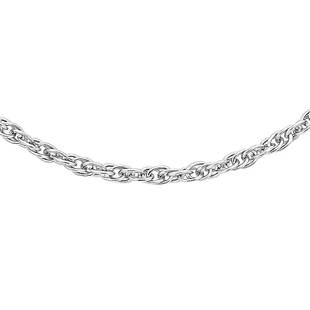 16 Prince of Wales Chain 18 Inch in 9K White Gold