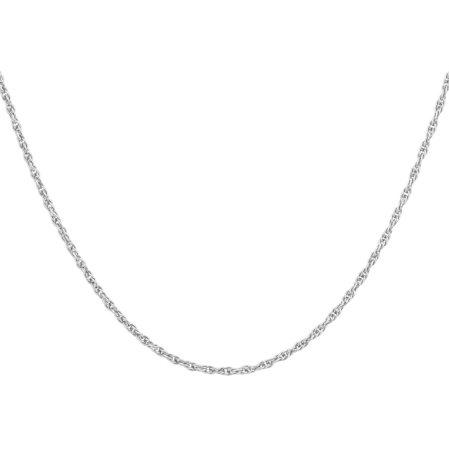 9K White Gold  Chain (Size - 18),  Gold Wt. 0.45 Gms