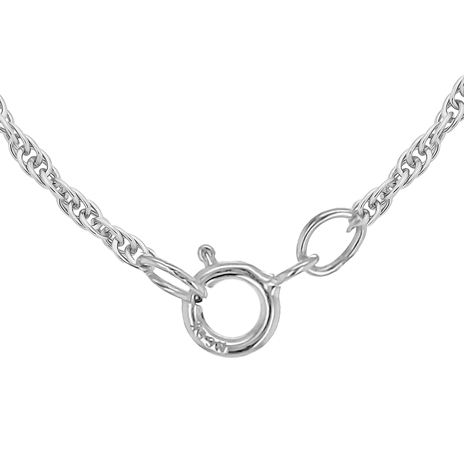 9K White Gold  Chain (Size - 18),  Gold Wt. 0.45 Gms