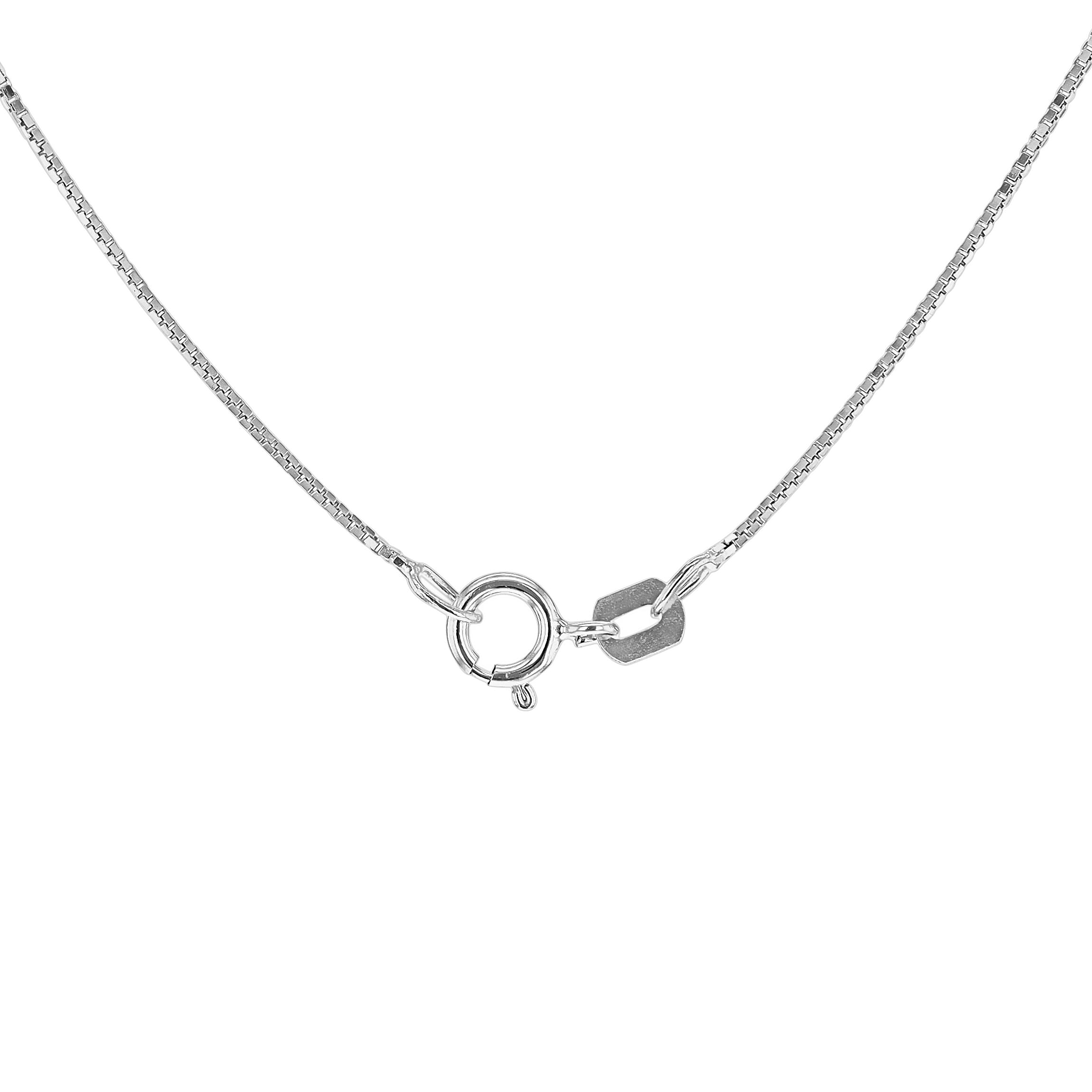 9K White Gold  Chain (Size - 18),  Gold Wt. 0.93 Gms