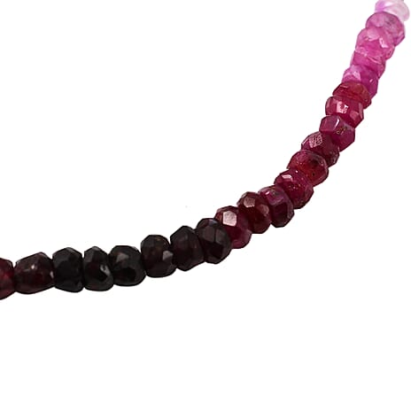 Shades of Ruby Necklace (Size - 20 with Ext.) in 18K Vermeil Gold Plated Sterling Silver 62.77 Ct.