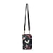Designer Inspired-Floral Pattern Crossbody Phone Handbag with Shoulder Strap - White
