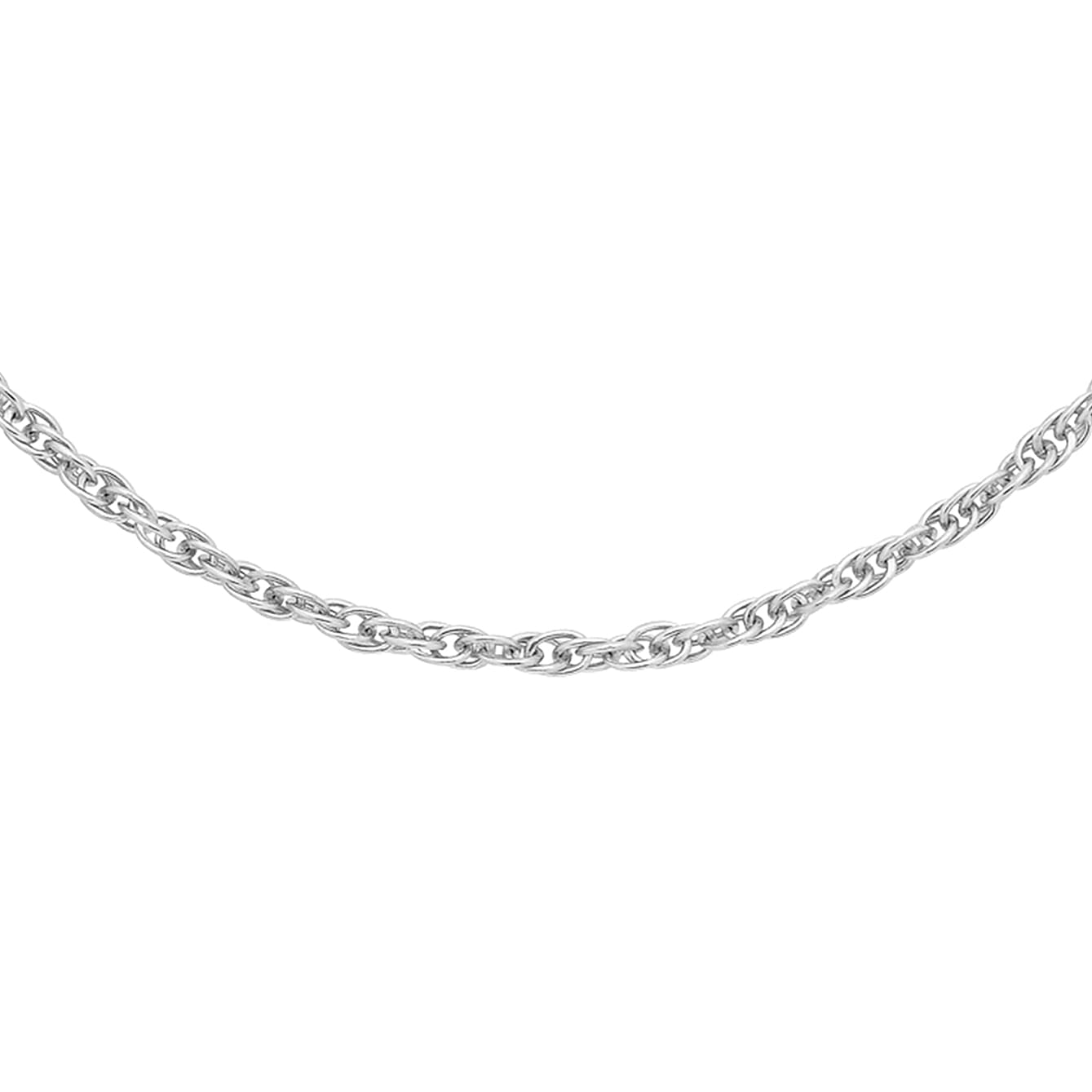 9K White Gold  Chain (Size - 20),  Gold Wt. 0.39 Gms