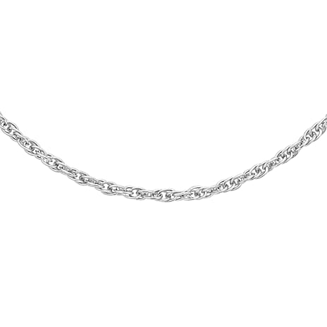 9K White Gold  Chain (Size - 18),  Gold Wt. 0.35 Gms