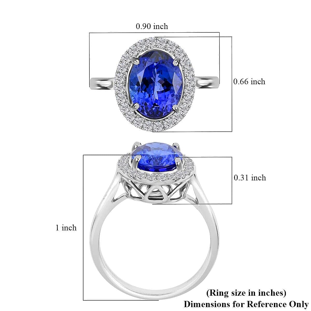 950 Platinum AAAA Tanzanite White Diamond VS Ring 2.72 ct, Platinum Wt. 6.4 Gms 2.722 Ct. 950 Platinum AAAA Tanzanite White Diamond VS Ring 2.72 ct, Platinum Wt. 6.4 Gms 2.722 Ct.