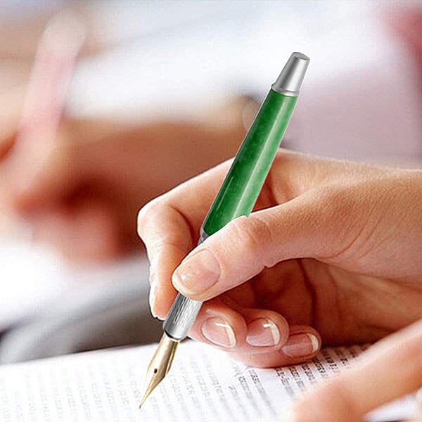 Green Jade Ink Pen (Size:14.2x1.5Cm)