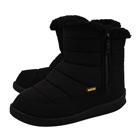 OLDCOM Alaska Ankle Snow Boots (Size 3) - Black