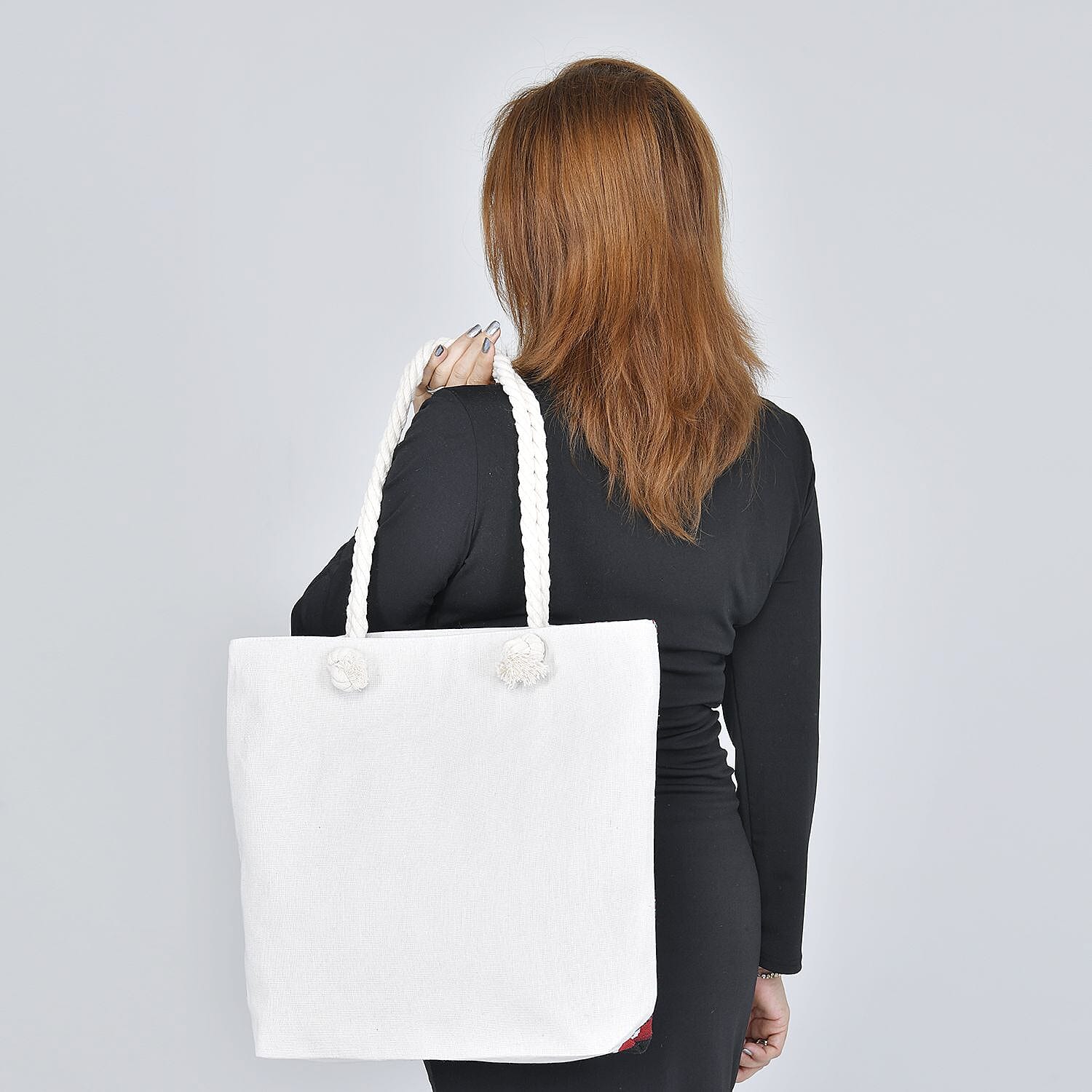 Christmas Collection Joy Pattern Tote Bag - Black
