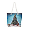 Christmas Collection Joy Pattern Tote Bag - Black