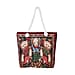Christmas Collection Joy Pattern Tote Bag - Black
