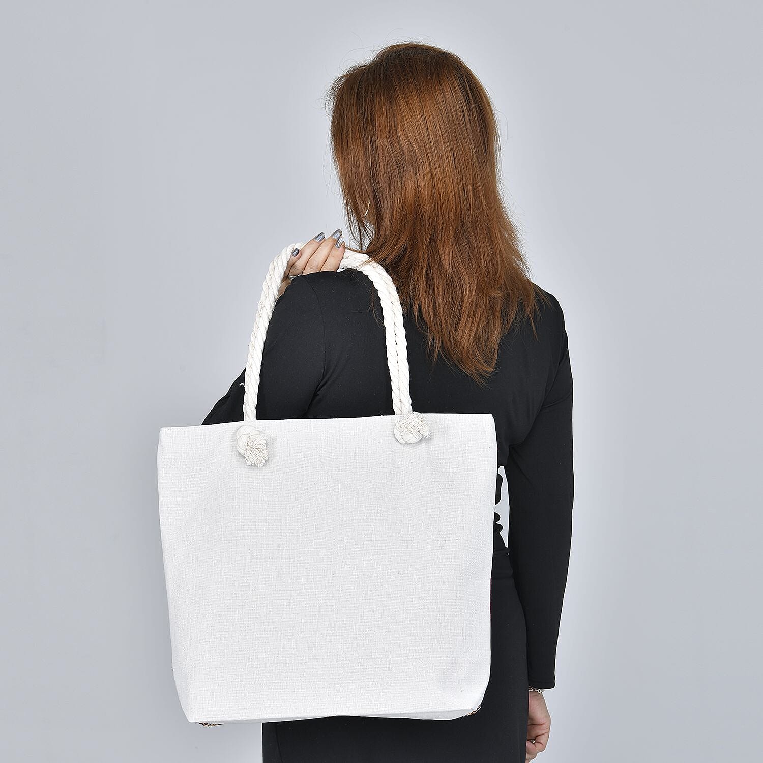 Christmas Collection 3 Bears Pattern Tote Bag with Handel Drop (Size 42x37x34x9 Cm) - Brown & Multi