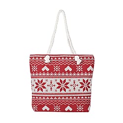 Christmas Collection Joy Pattern Tote Bag - Black