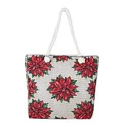 Christmas Collection Joy Pattern Tote Bag - Black