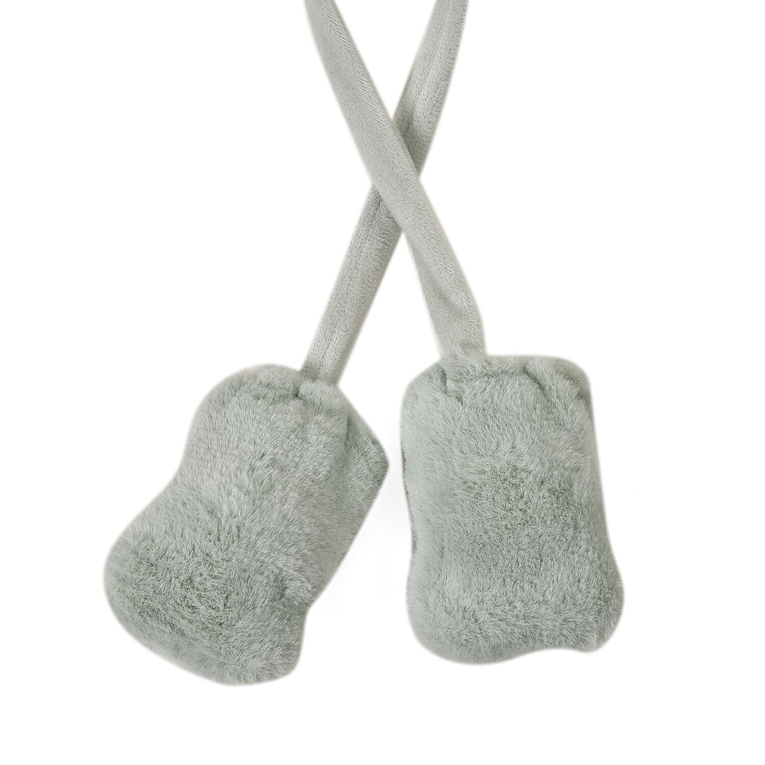 Warm & Plush Winter Earmuffs with Moving Jumping Ear & Duck Face Headband - Green