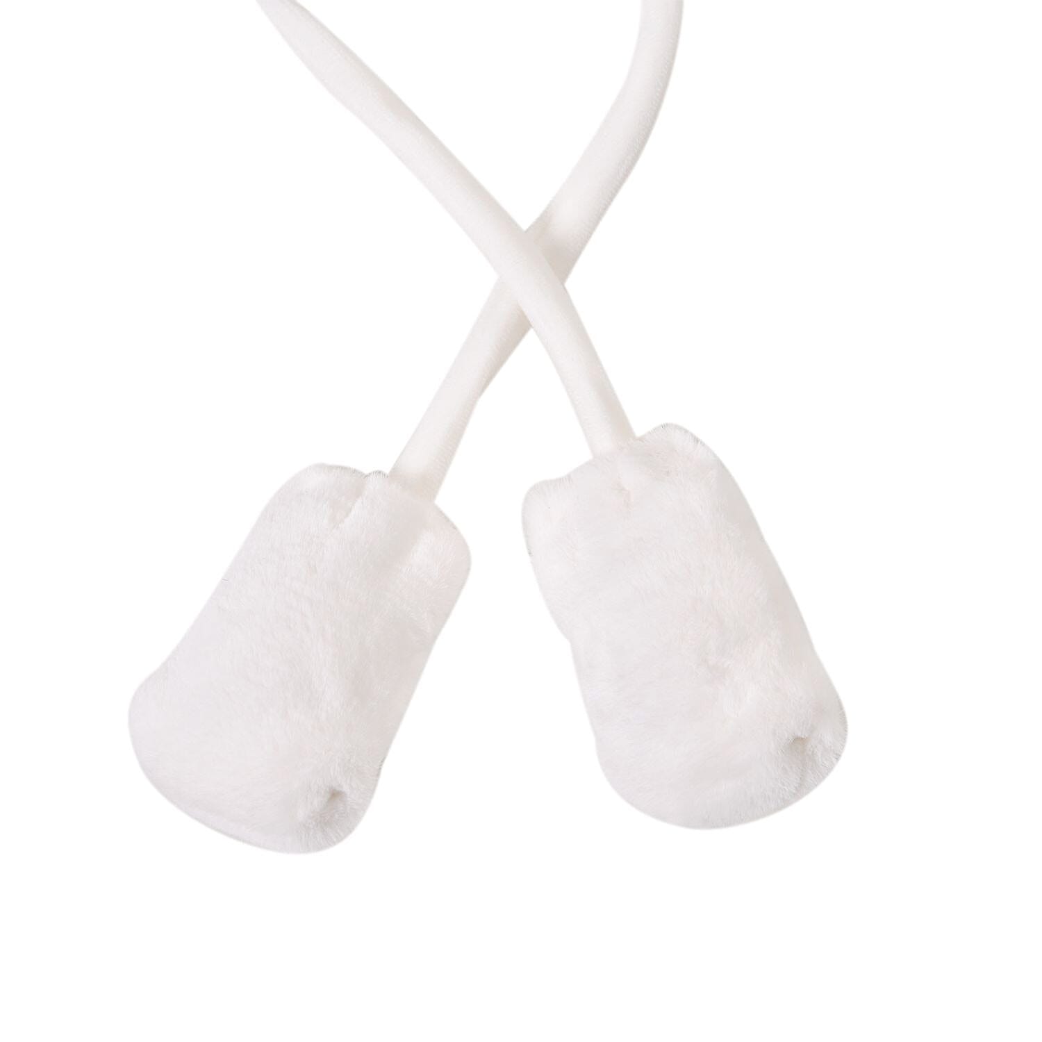 Polyester Patterned Hat, Cap and Earmuff- White & Yellow