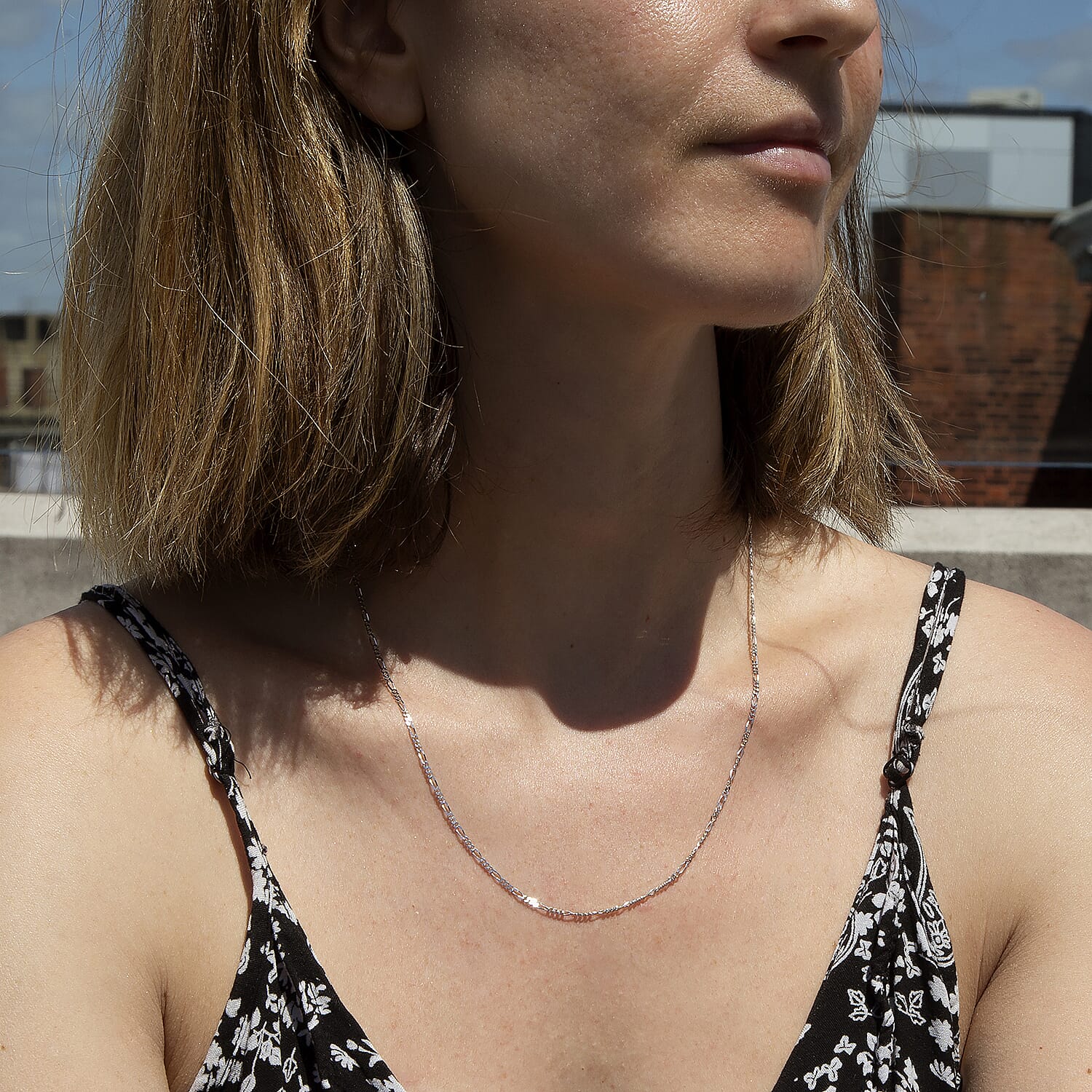 9K White Gold  Chain (Size - 20),  Gold Wt. 3.5 Gms