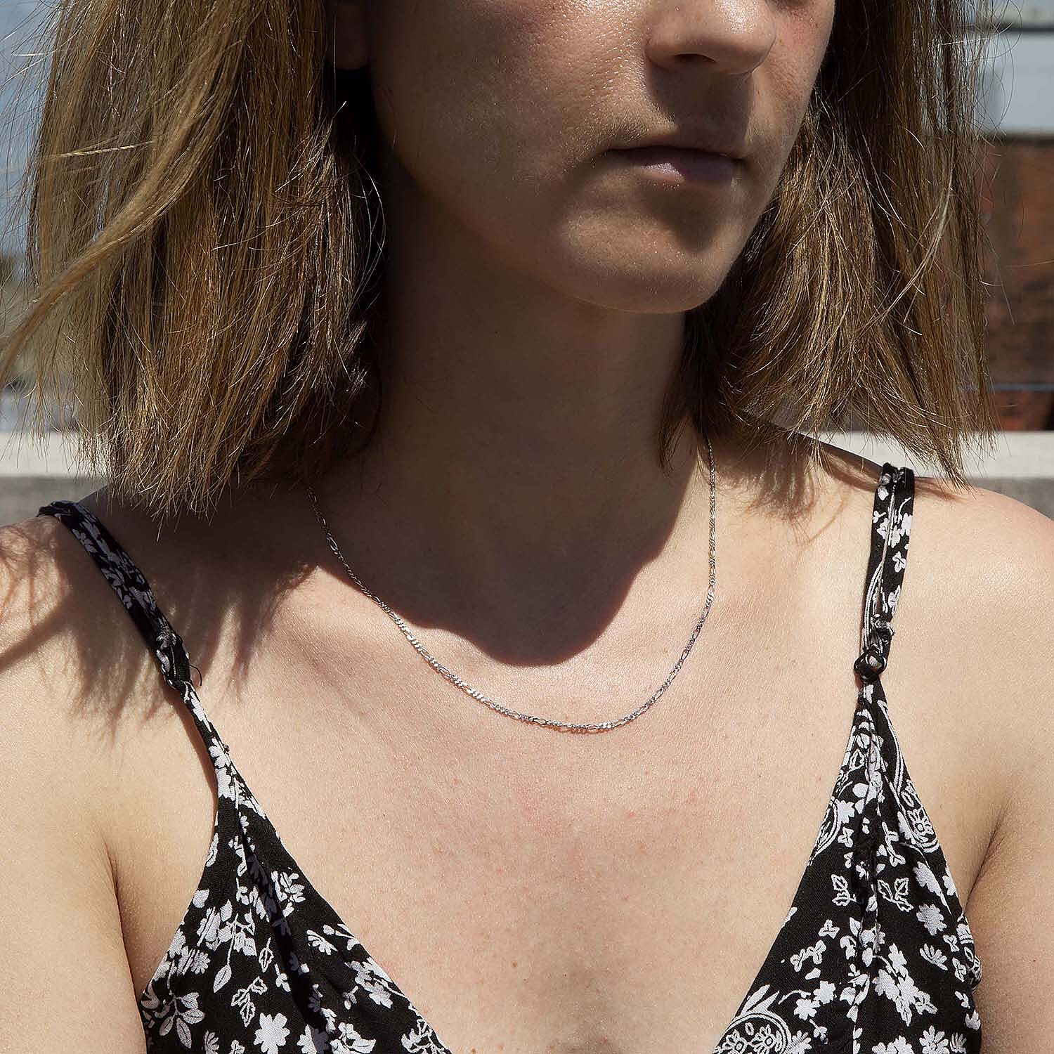 9K White Gold  Chain (Size - 16),  Gold Wt. 2.9 Gms