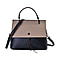 Genuine Leather Crossbody Bag with 2 Exterior Zipped Pockets & Shoulder Strap - Black
