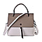 Genuine Leather Crossbody Bag with 2 Exterior Zipped Pockets & Shoulder Strap - White