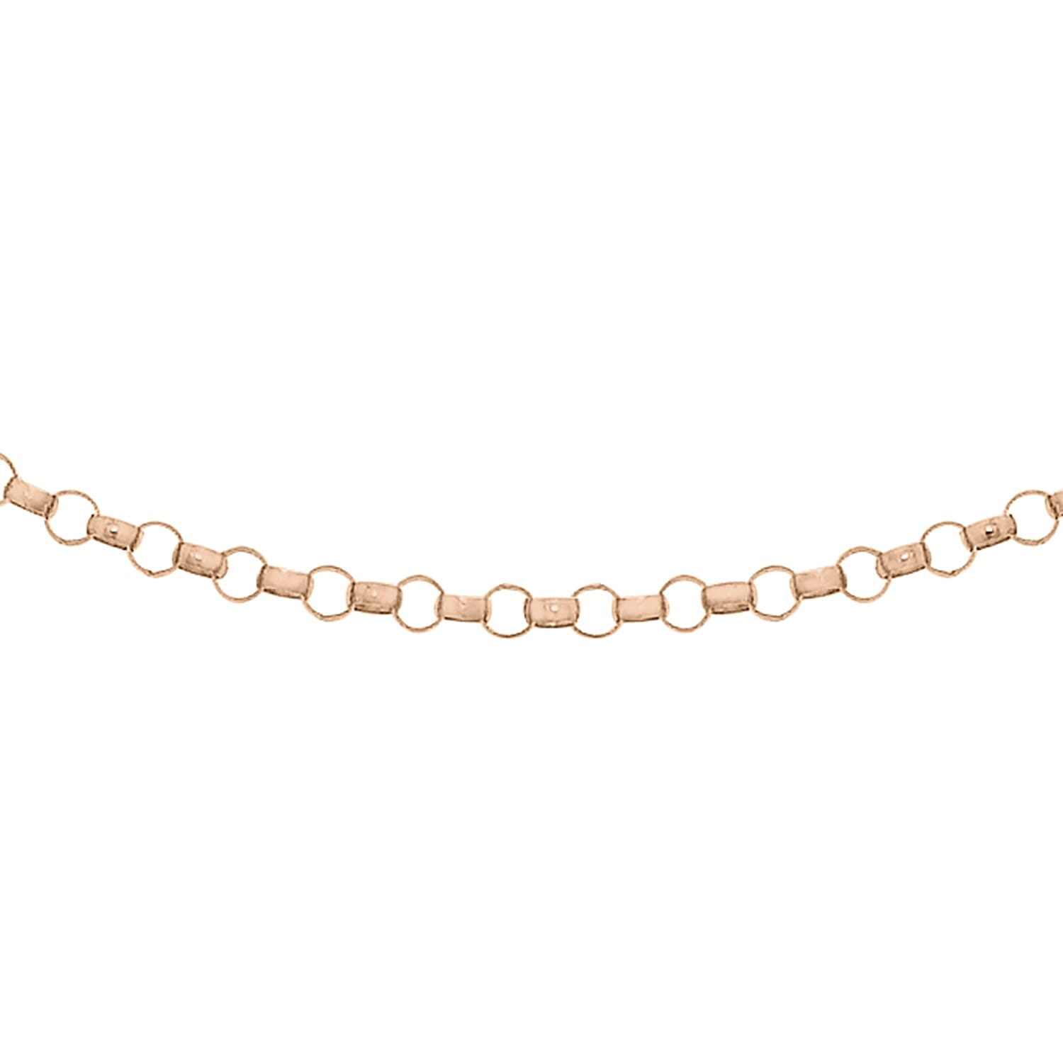 9K Rose Gold  Chain (Size - 16),  Gold Wt. 0.9 Gms