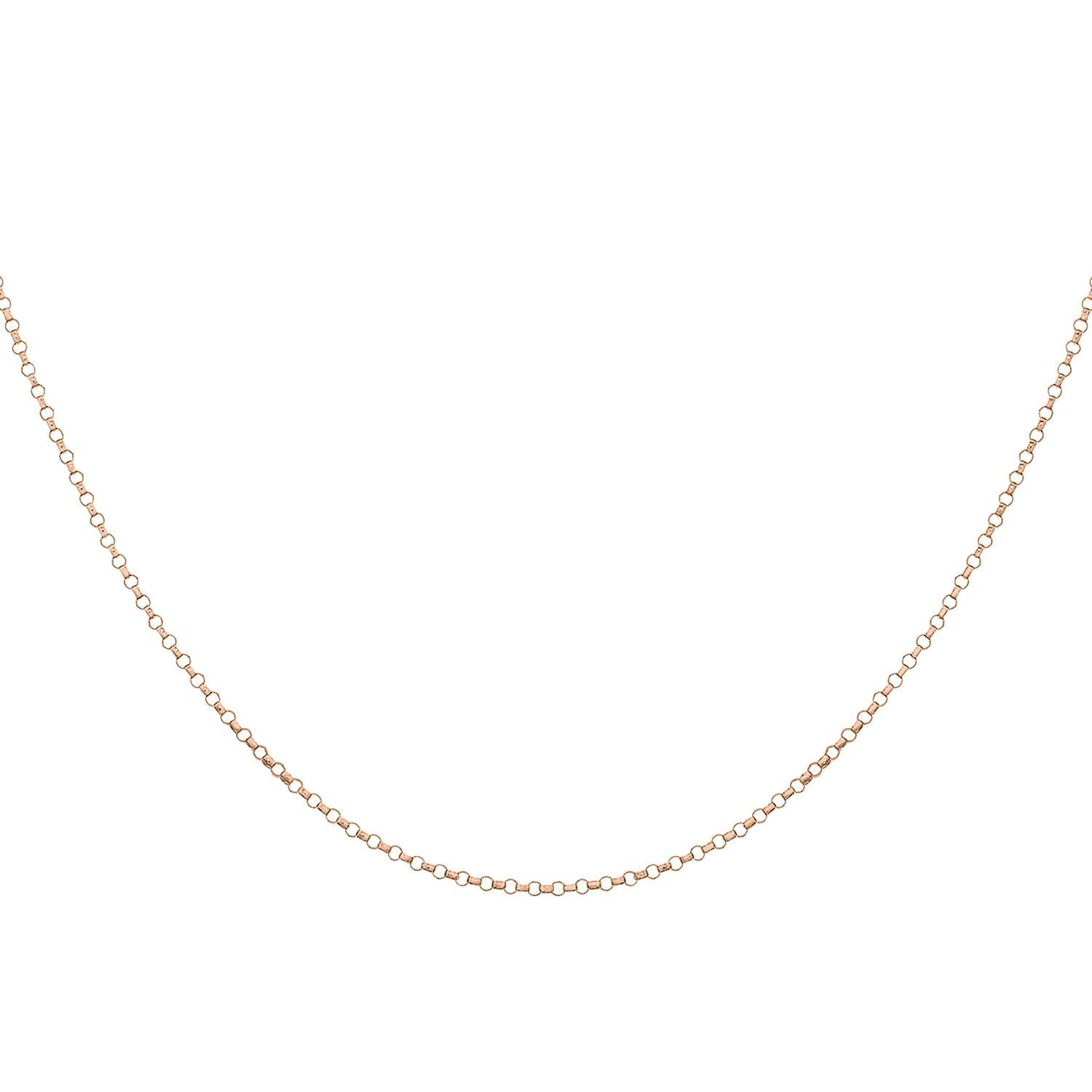 9K Rose Gold  Chain (Size - 16),  Gold Wt. 0.9 Gms
