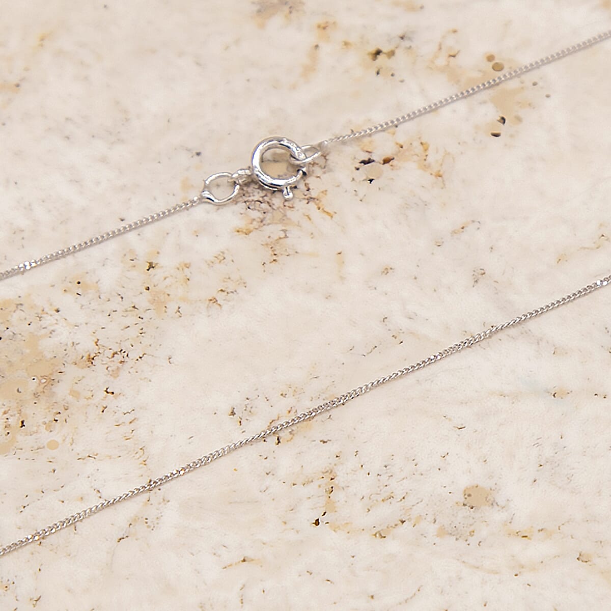 9K White Gold  Chain (Size - 18),  Gold Wt. 0.55 Gms