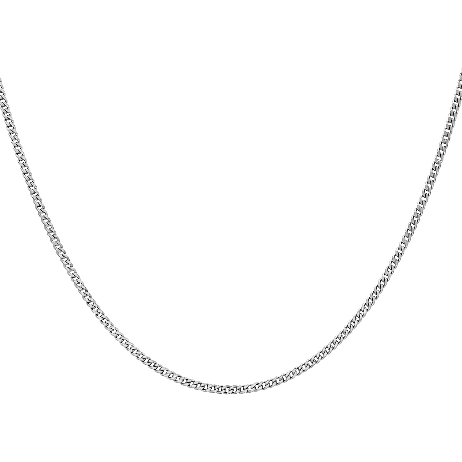 9K White Gold  Chain (Size - 18),  Gold Wt. 0.81 Gms