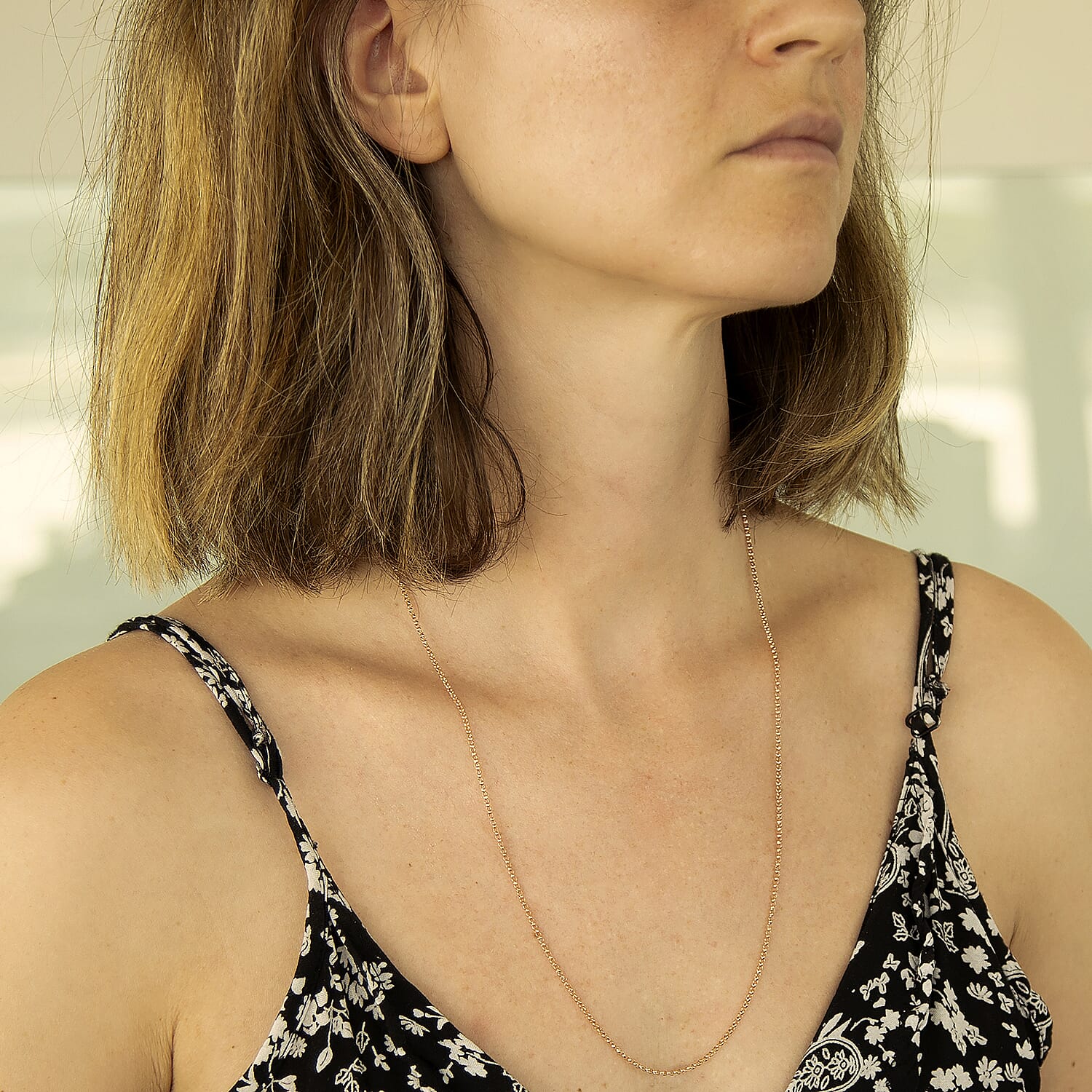 9K Rose Gold  Chain (Size - 24),  Gold Wt. 3.5 Gms