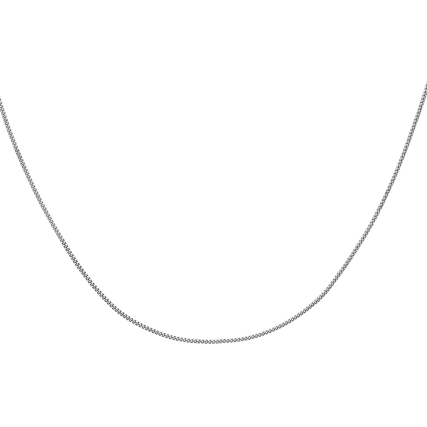 9K White Gold  Chain (Size - 14),  Gold Wt. 0.65 Gms