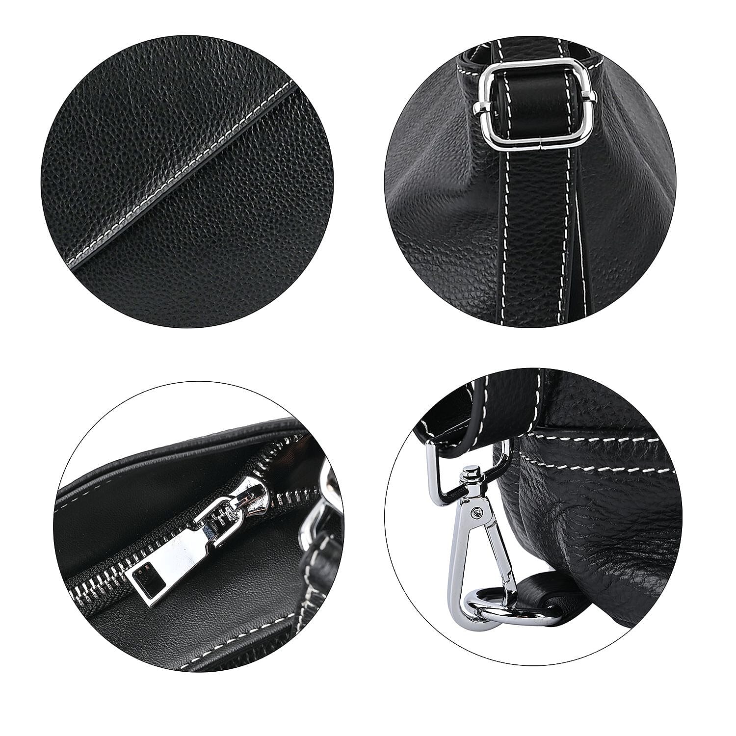 Leather Patterned Crossbody Bag (Size 13x28x30 cm) - Tan