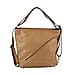 100% Genuine Leather Crossbody Bag with Adjustable Strap - Tan