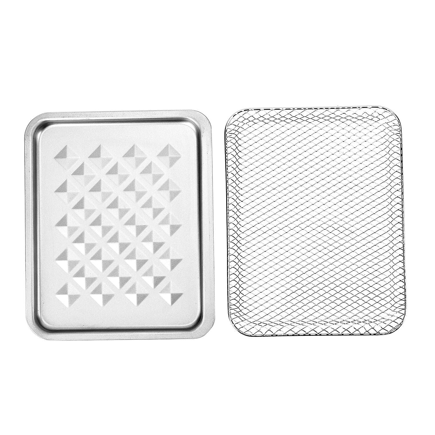 10 in 1 Combined Air Fryer with Rotisserie, Shelves And Rotating Barrell. Touch LED Display & 12L Capacity (Air Fry, Grill, Bake, Roast, Toast, Pizza) - Black