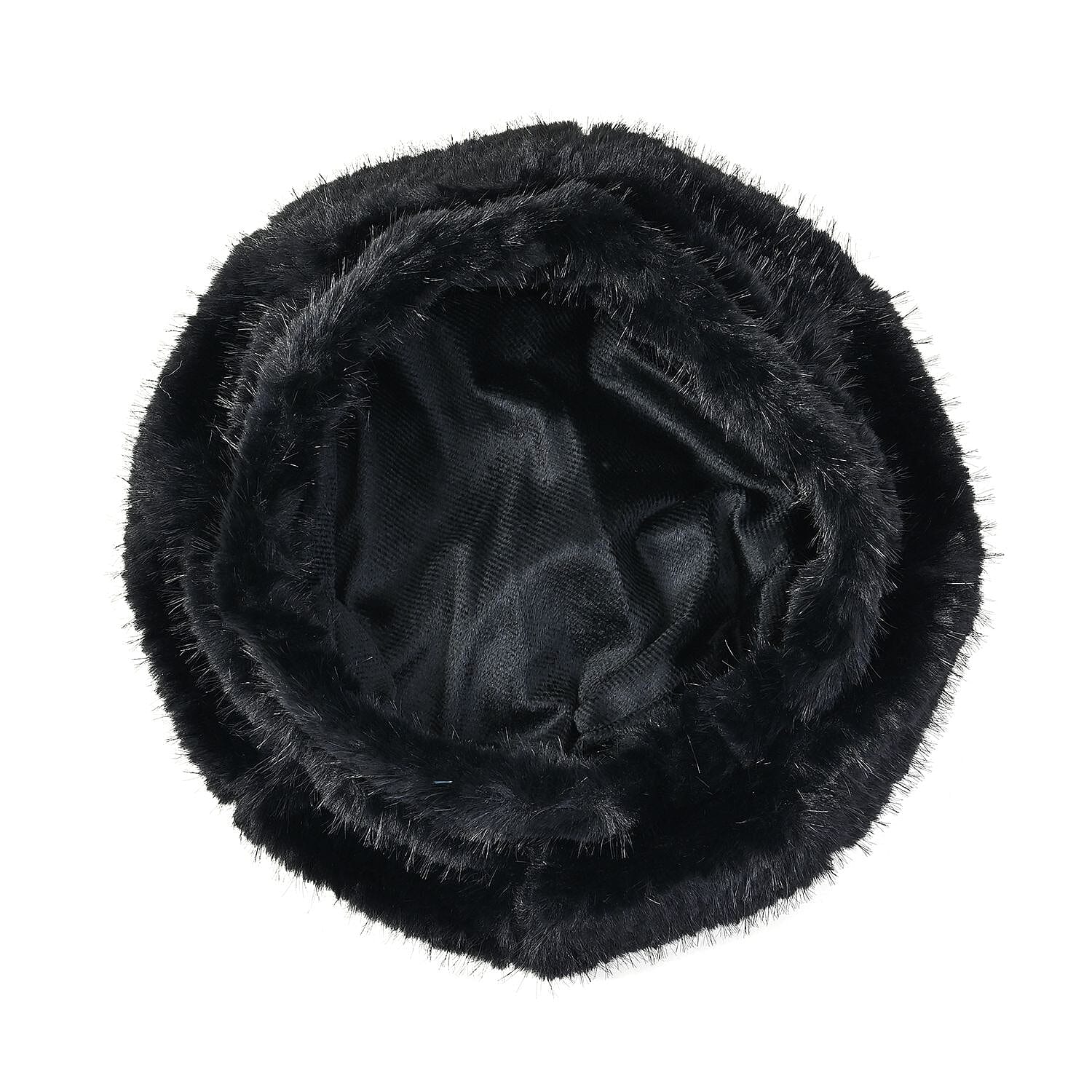 Knitted Beanie Hat with Adjustable Elastic - Black