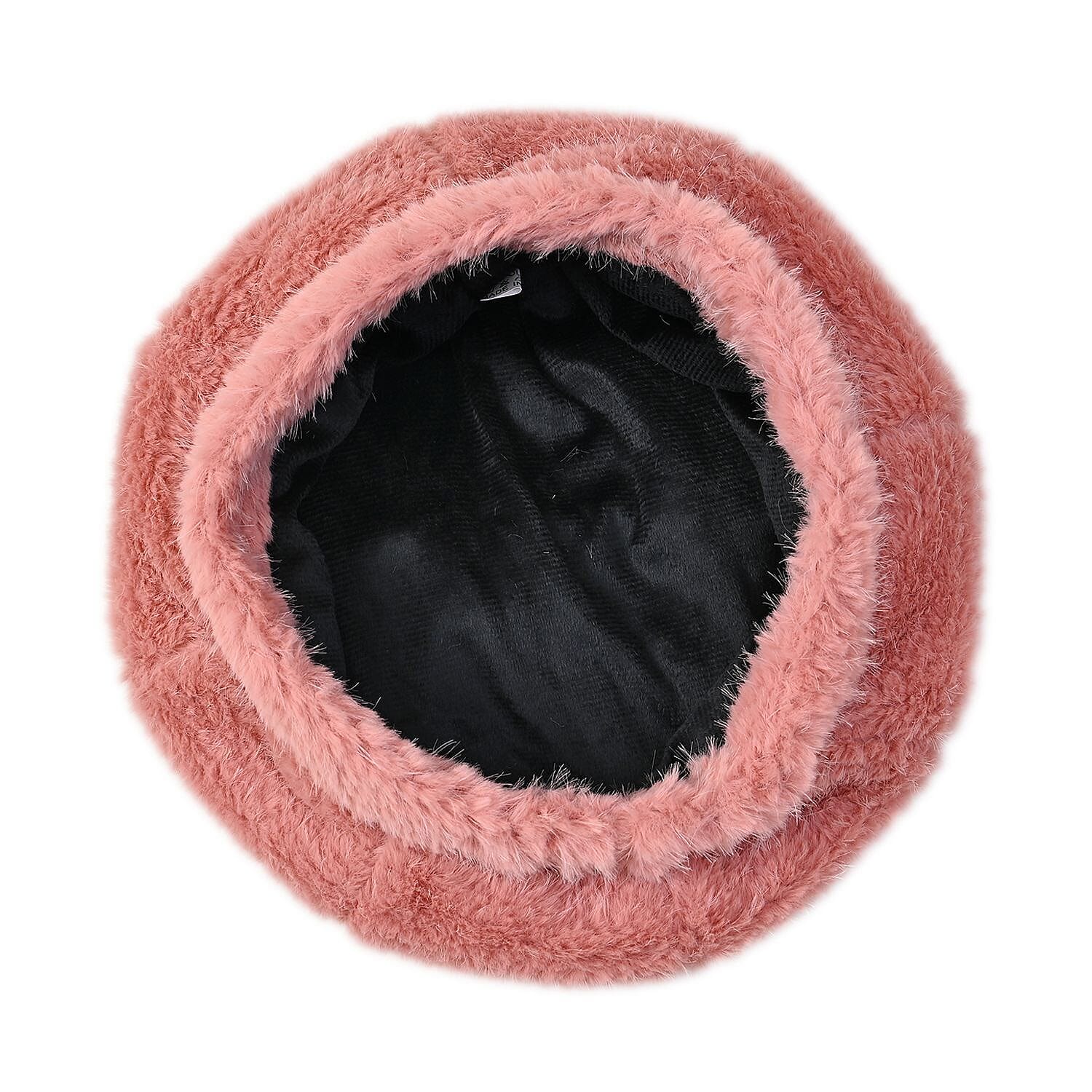 Faux Fur Beret - Pink