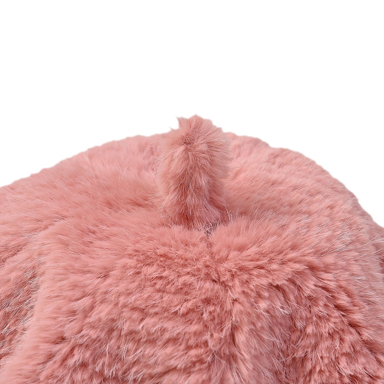 Faux Fur Beret - Pink