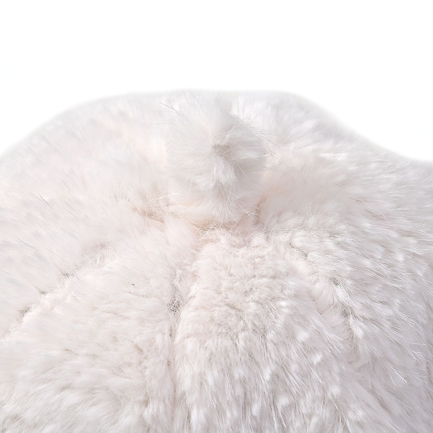 Faux Fur Beret - Cream