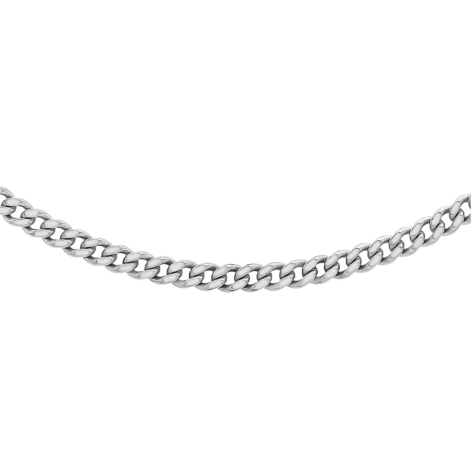 9K White Gold  Chain (Size - 16),  Gold Wt. 0.73 Gms