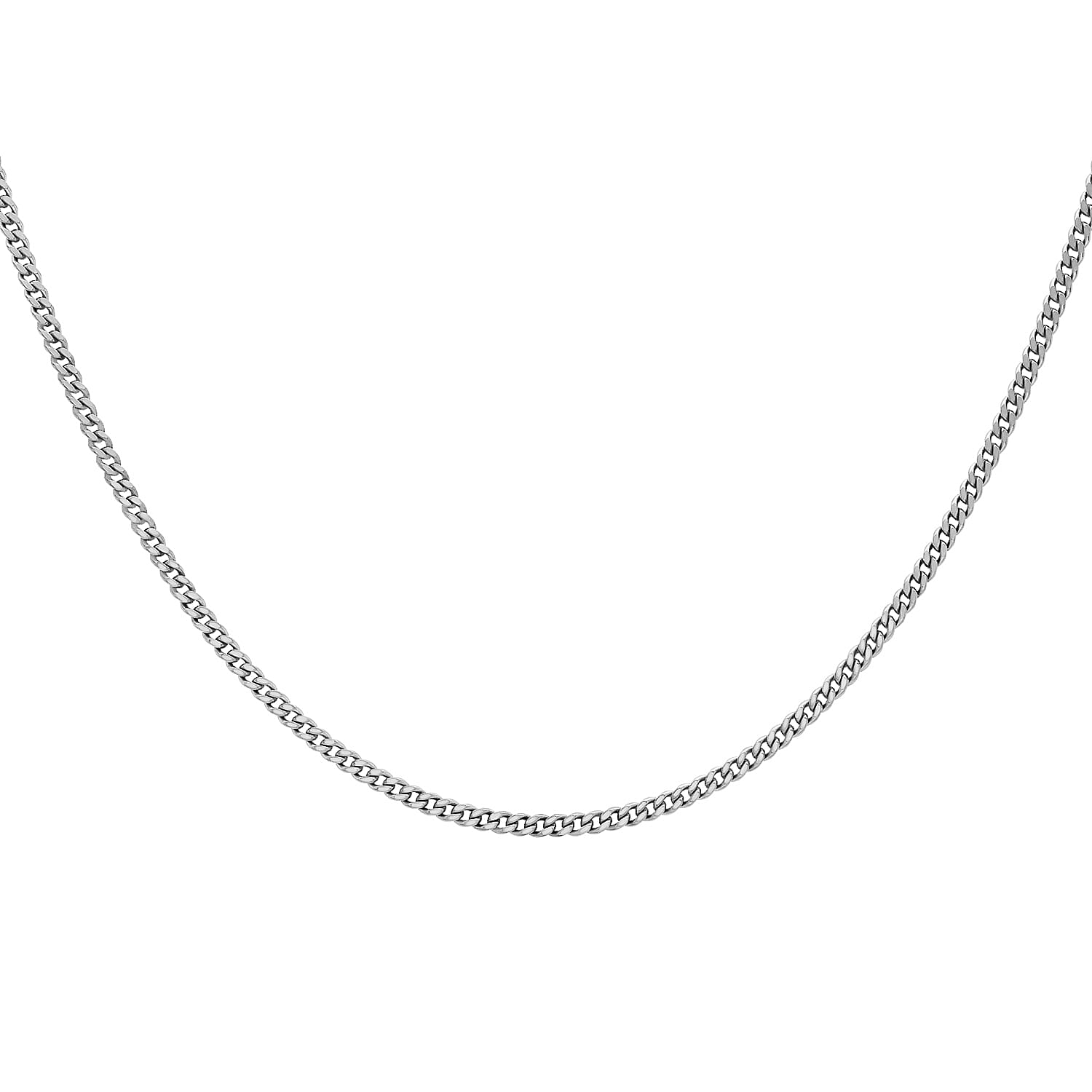 9K White Gold  Chain (Size - 16),  Gold Wt. 0.73 Gms
