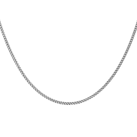 9K White Gold  Chain (Size - 16),  Gold Wt. 0.73 Gms