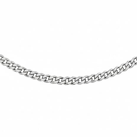 9K White Gold  Chain (Size - 16),  Gold Wt. 0.73 Gms