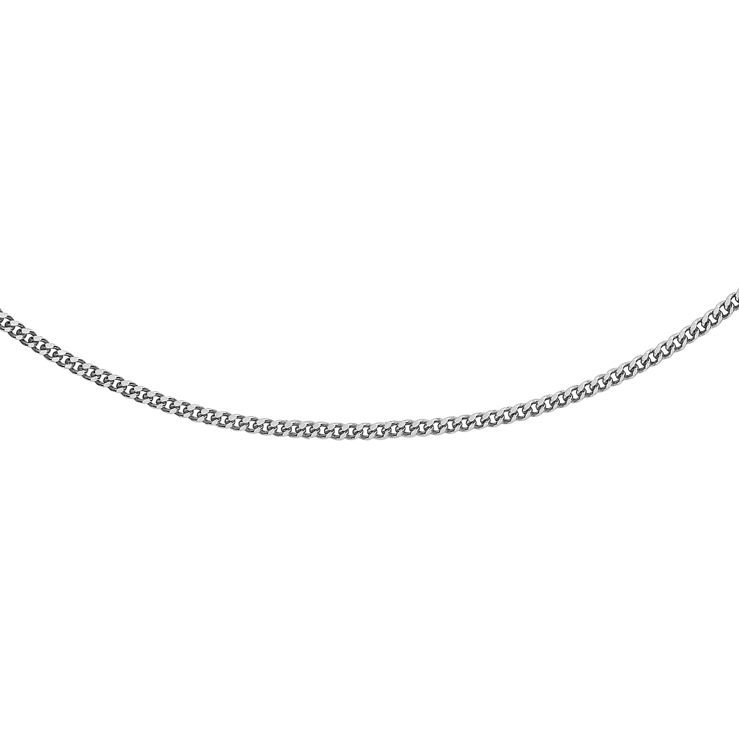 9K White Gold  Chain (Size - 16),  Gold Wt. 0.73 Gms