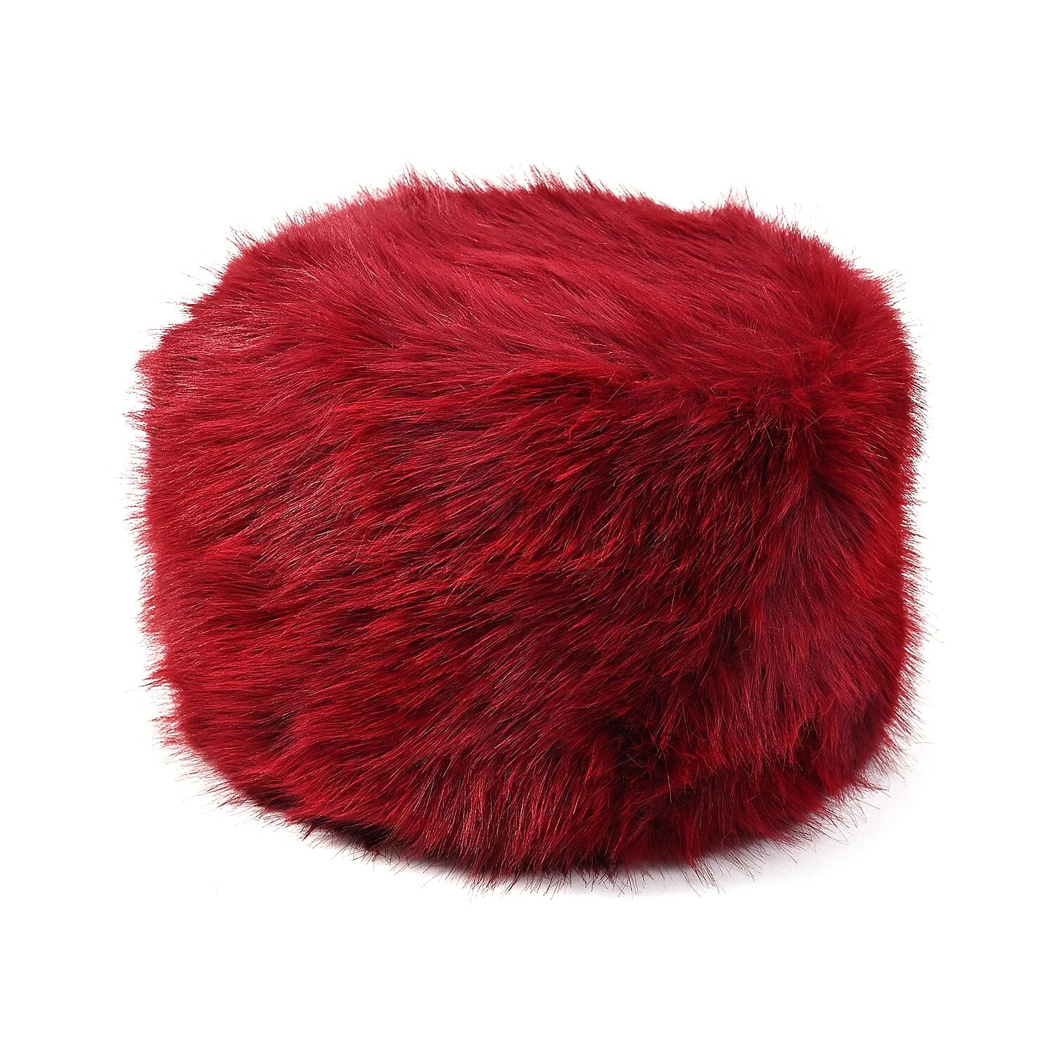 Red faux fur sale hat