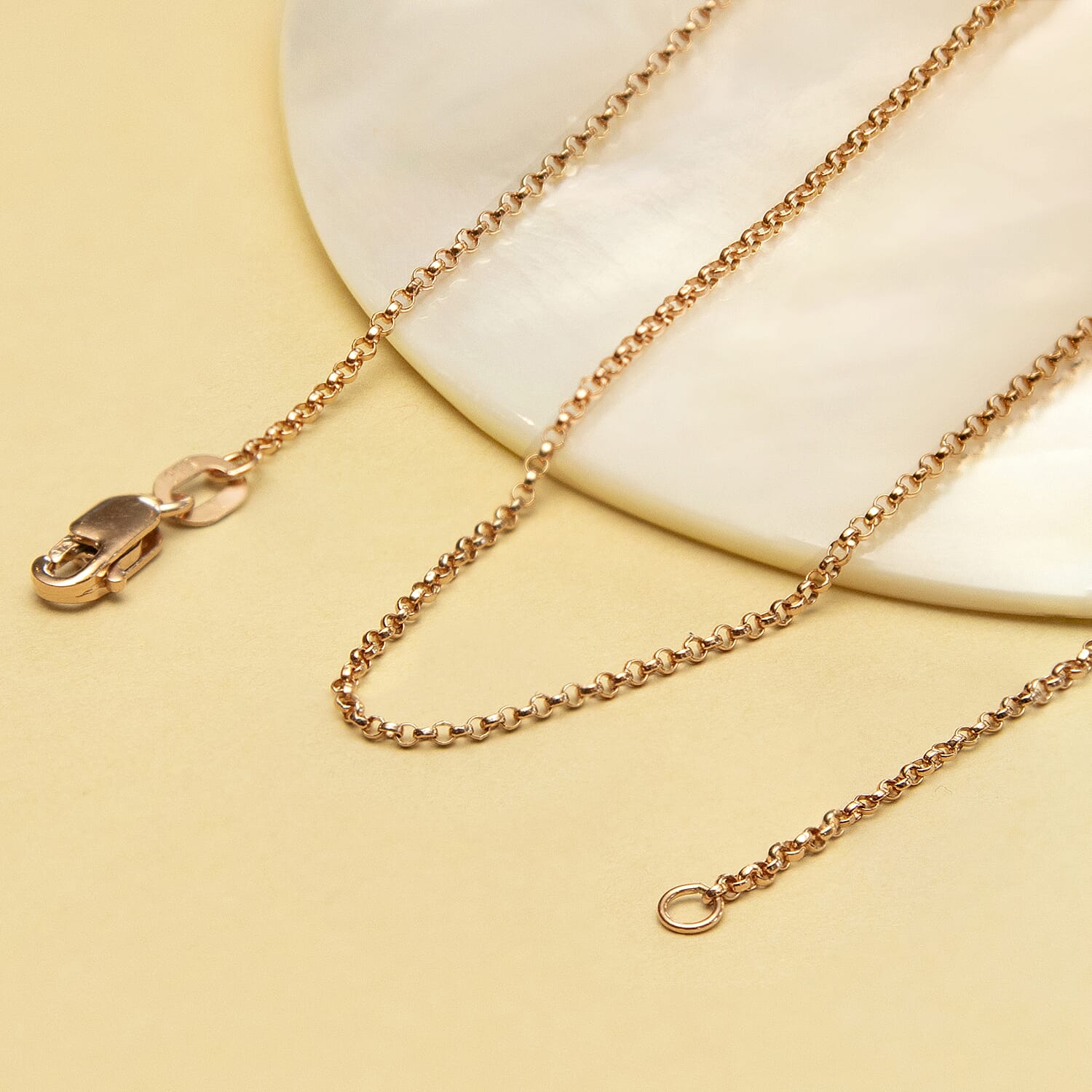 9K Rose Gold  Chain (Size - 18),  Gold Wt. 1.4 Gms